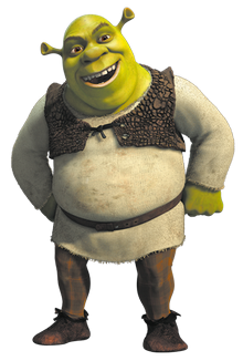 This is a image of shrek being happy